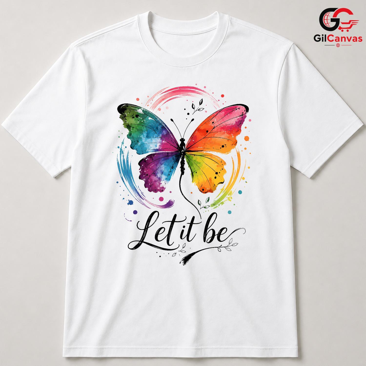 Colorful Butterfly T-Shirt Spring Art Nature Lover Unisex Graphic Tee Gift