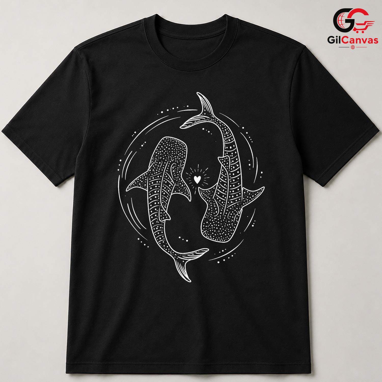 Cute Ocean Lover Shark T-Shirt Men Women Perfect Gift Occasion Marine Graphic