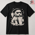 Dog Drinking Smoothie T-Shirt Summer Pet Lover Humor Unisex Graphic Apparel