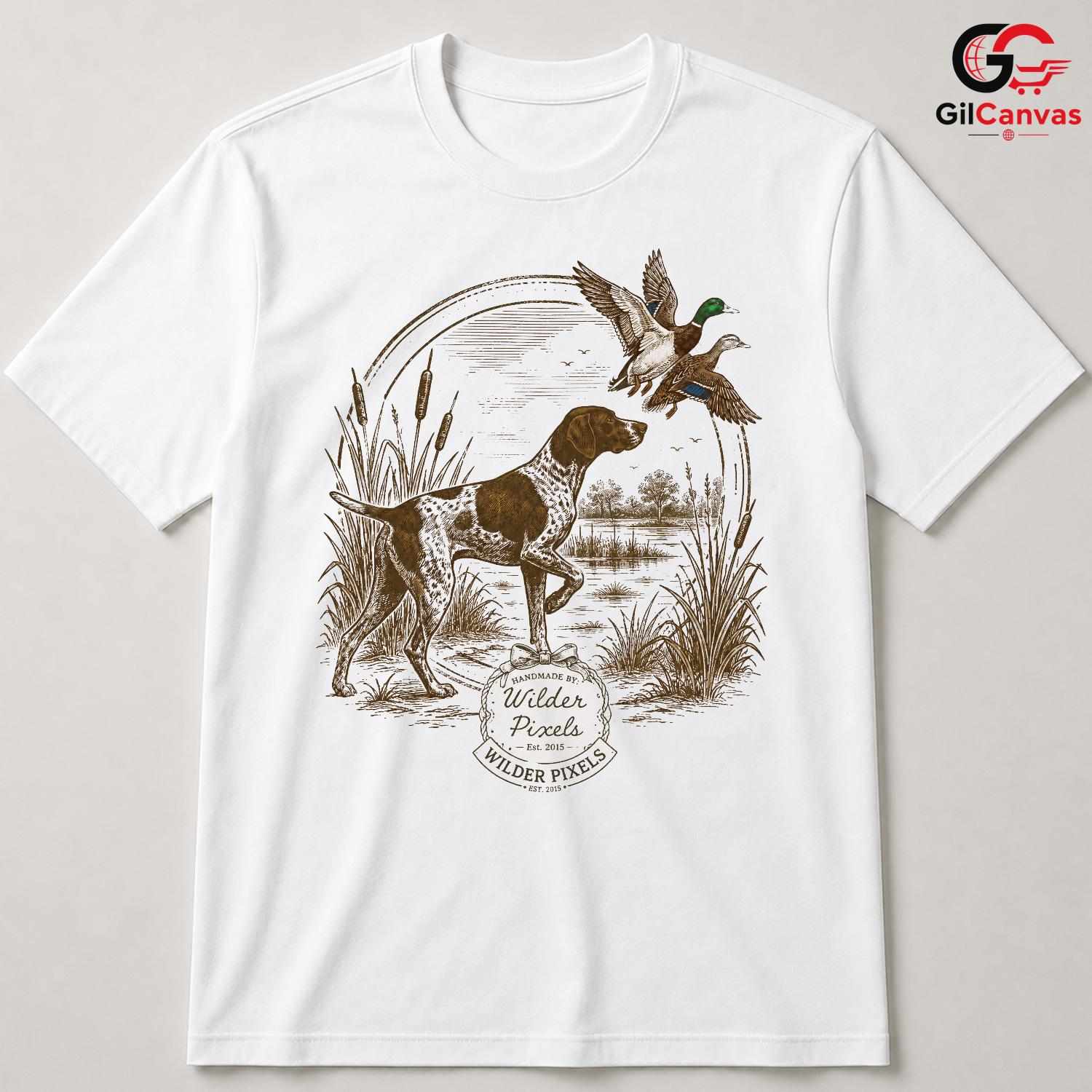 Dog Hunting Season T-Shirt Unisex Pet Lover Illustration Casual Graphic Apparel