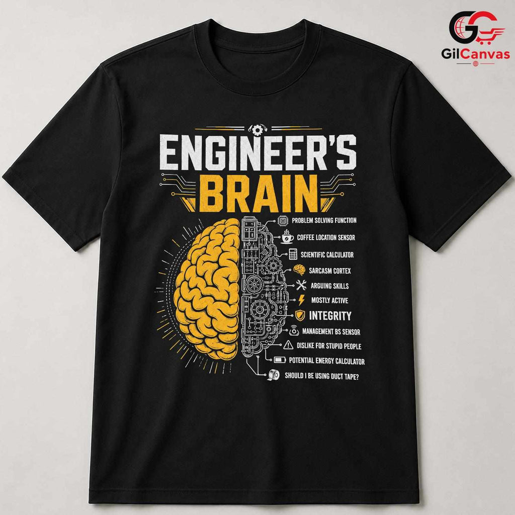 Engineer Brain Science T-Shirt Unisex Gift For Engineering Lovers Graphic Shirt