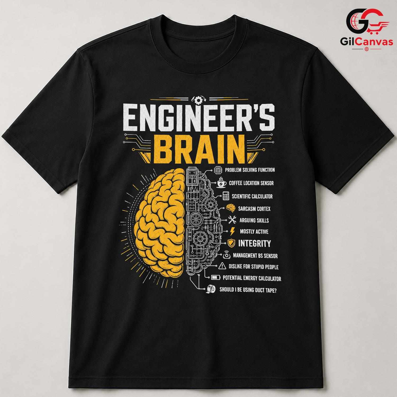 Engineer Brain Science T-Shirt Unisex Gift For Engineering Lovers Graphic Shirt