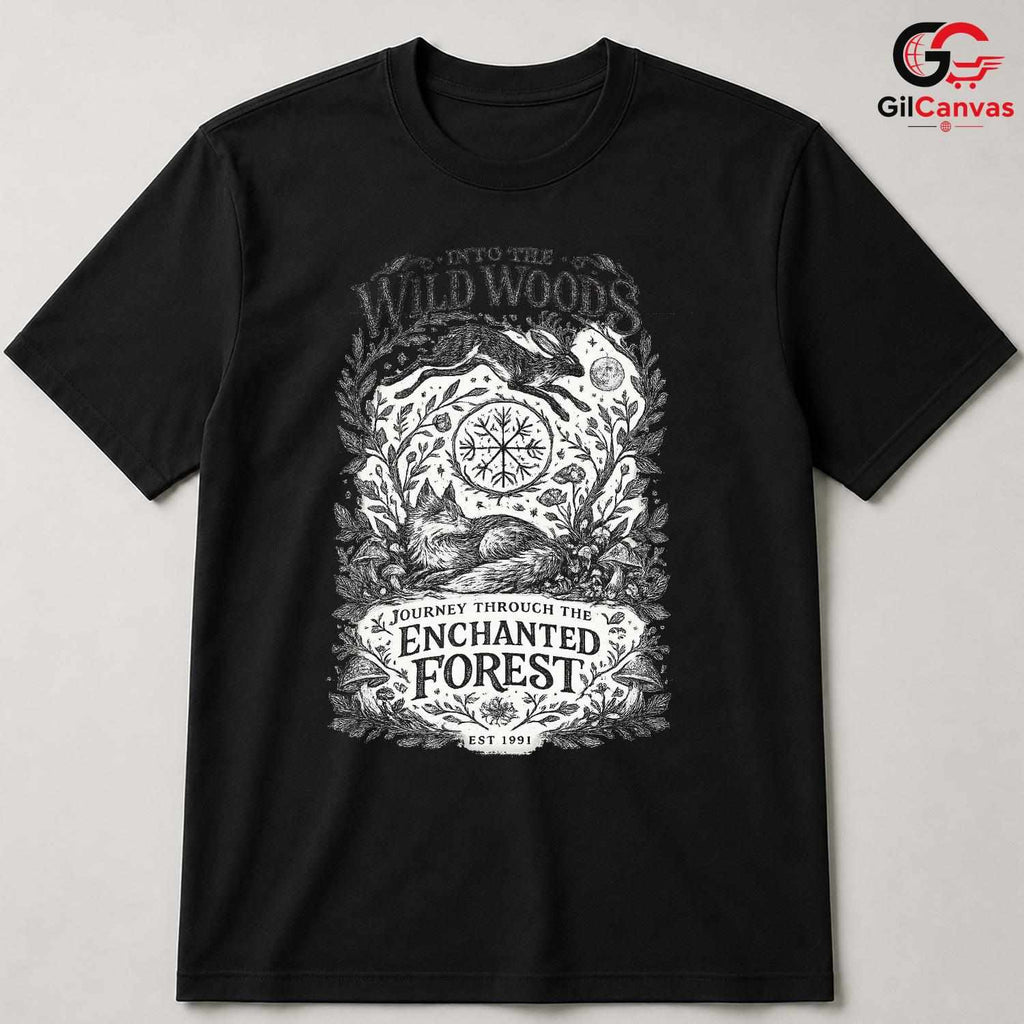 Forest Animal T-Shirt Men Women Outdoor Enthusiast Nature Graphic Apparel Tee