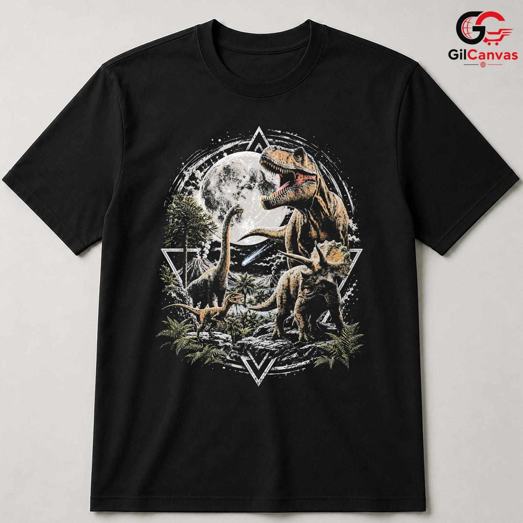 Fun Dinosaur Halloween T-Shirt Unisex TRex Triceratops Party Gift Kids Graphic