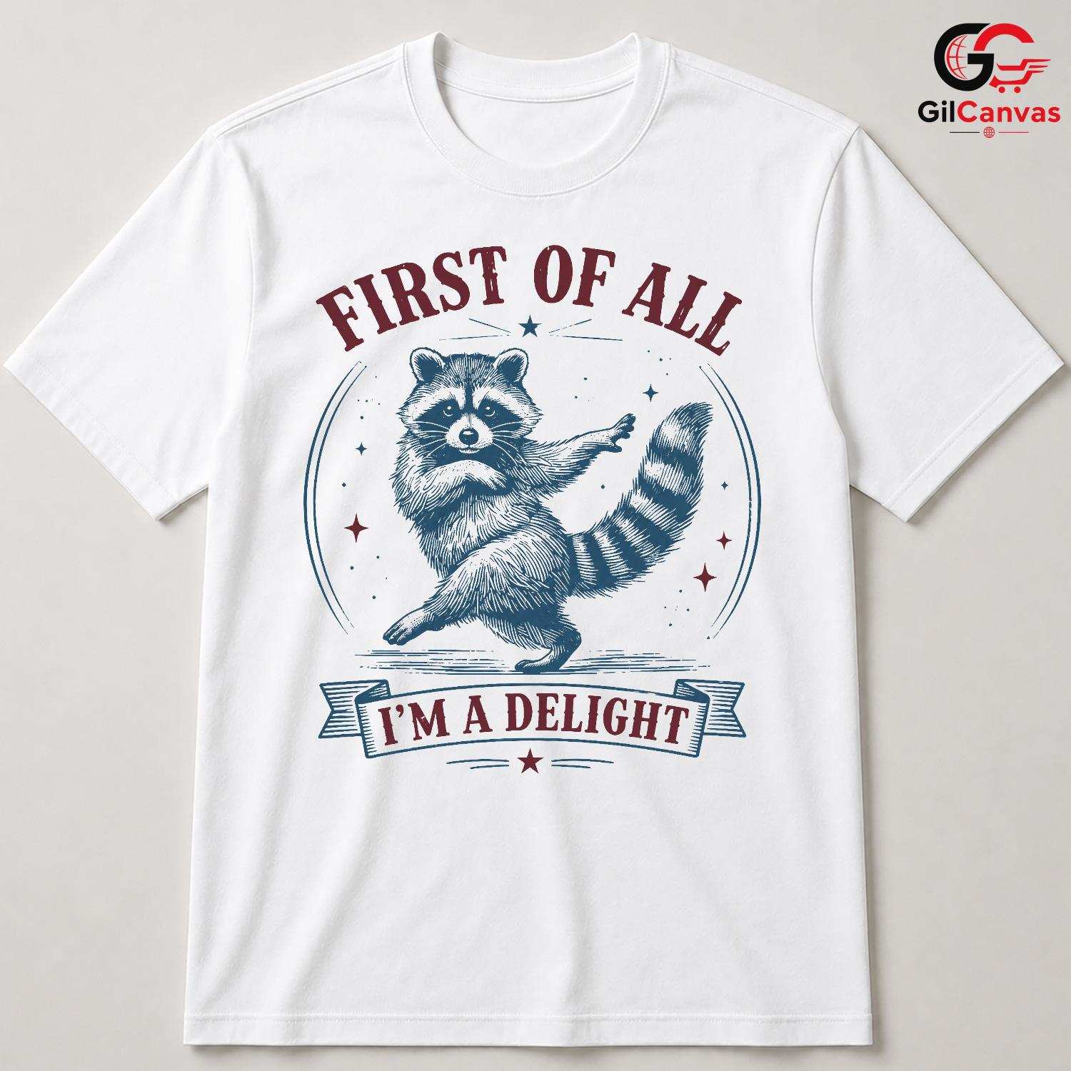 Funny Dancing Raccoon T-Shirt Unisex Animal Lover Seasonal Cute Graphic Gift Tee