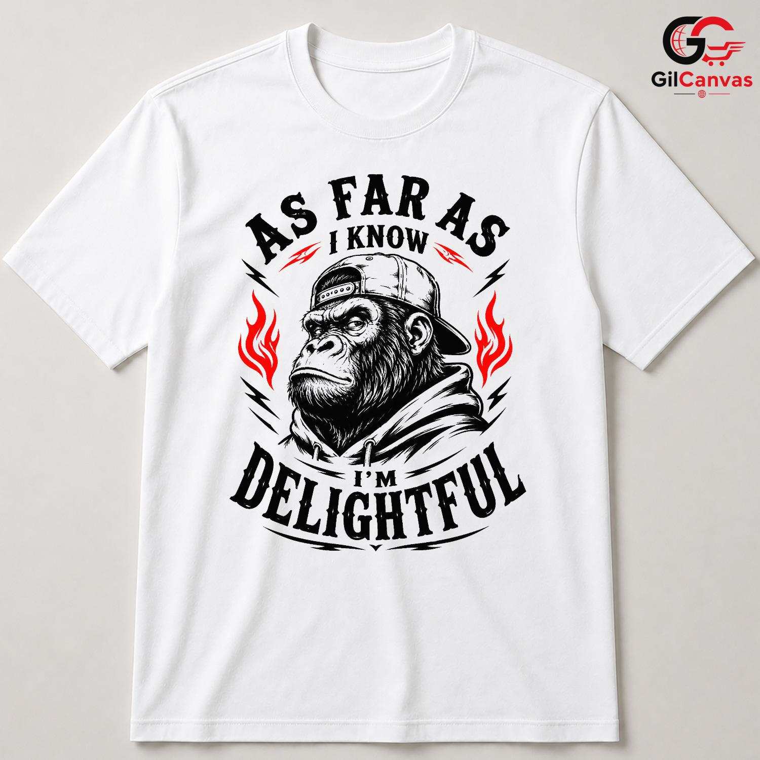 Funny Gorilla Graphic T-Shirt Unisex Birthday Celebration Primate Lover Fun Tee