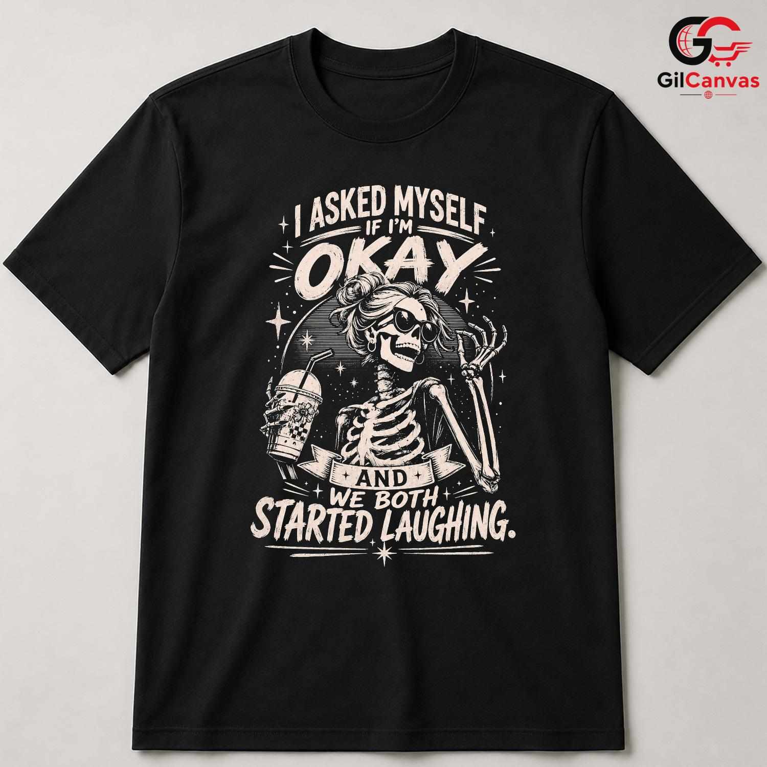 Halloween Skeleton T-Shirt Unisex Party Humor Quote Spooky Graphic Casual Apparel