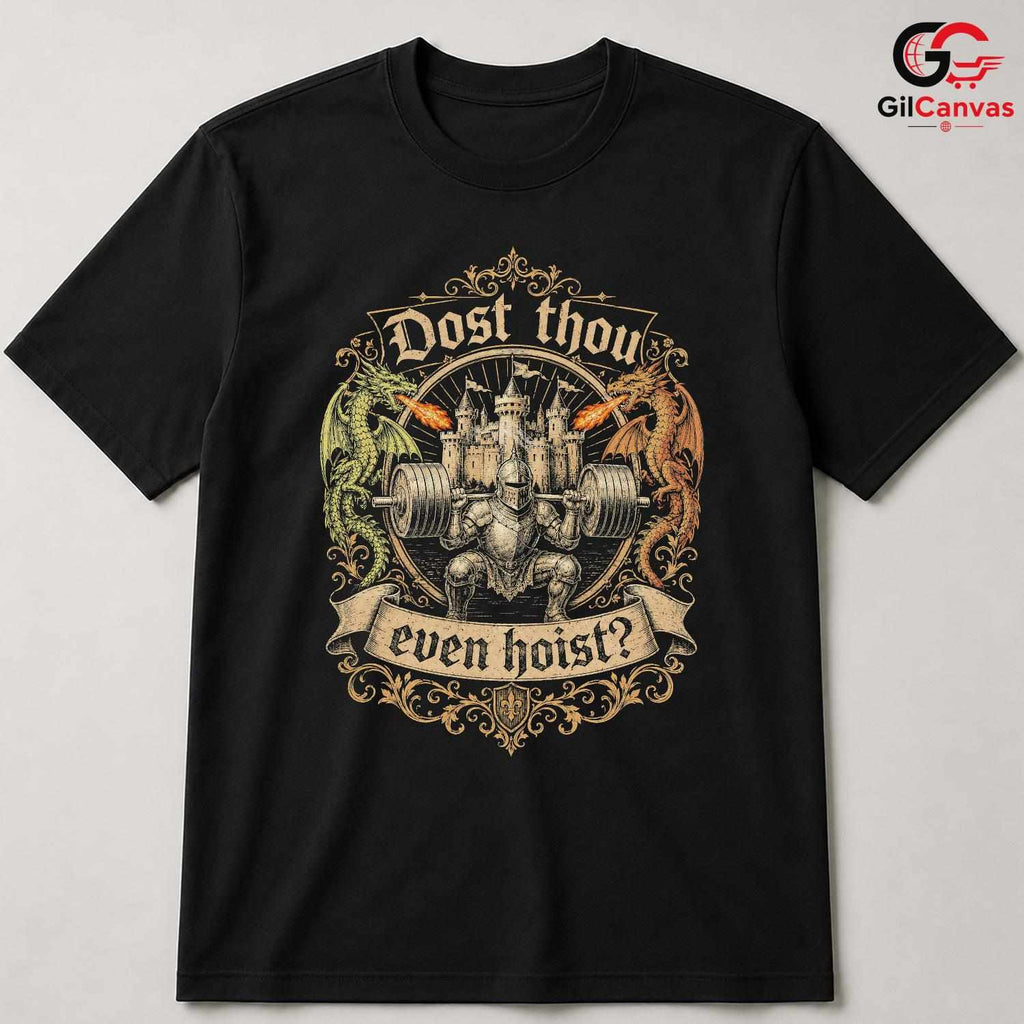 Hoist Gym Fitness T-Shirt Men Women Knight Weightlifting Fun Gift Graphic Tee