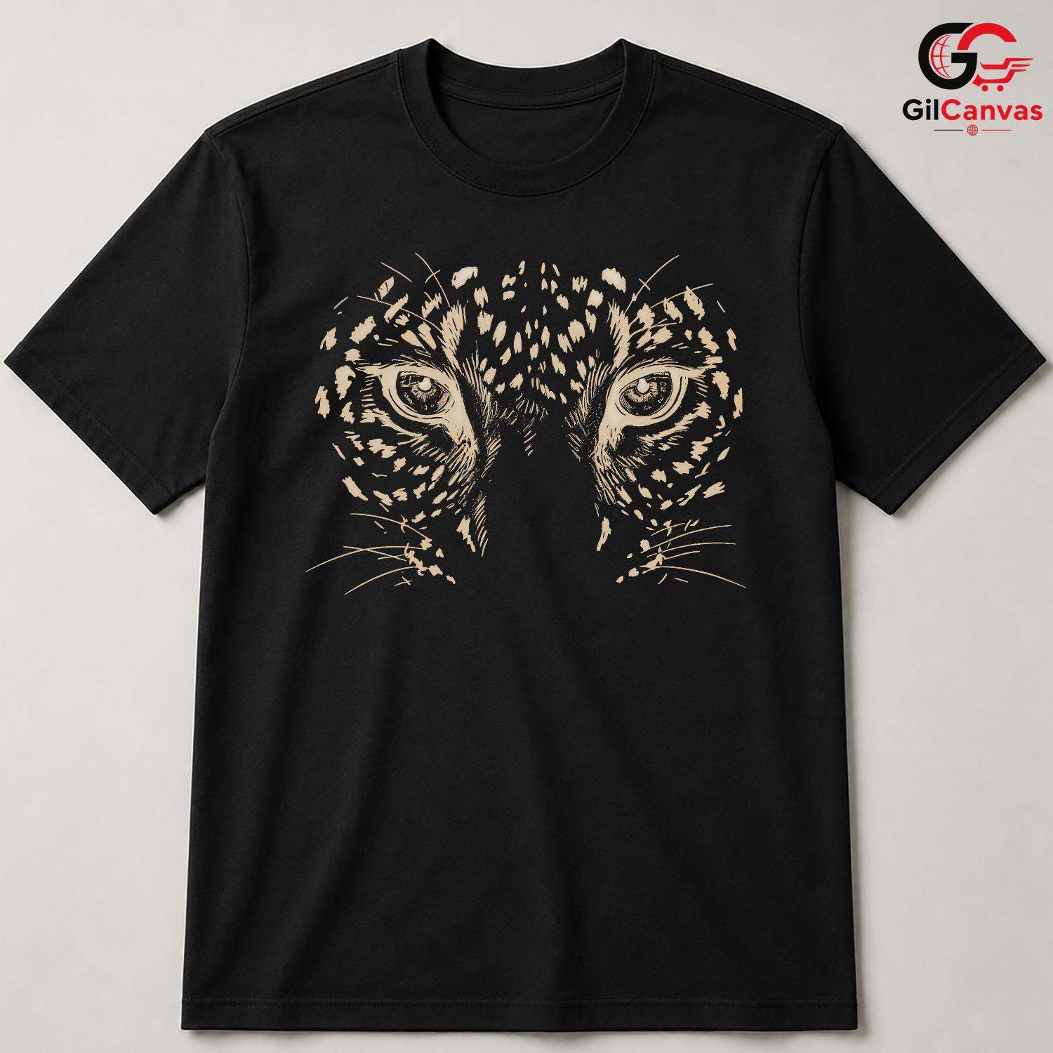 Leopard Eye Wild Cat Tee Shirt Animal Lover Unisex Graphic Fashion Apparel
