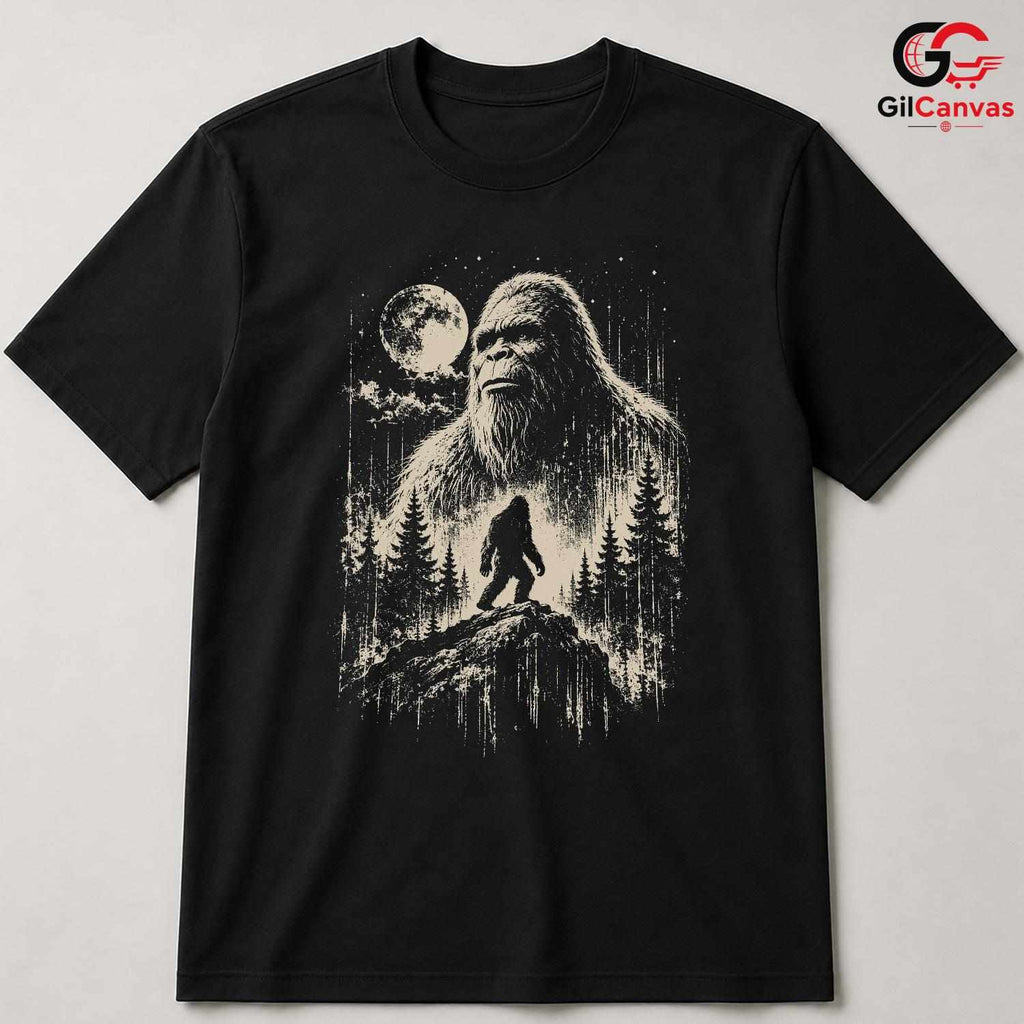 Mythical Bigfoot Halloween T-Shirt Nature Adventure Lover Unisex Graphic Tee