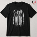 Patriotic Cross T-Shirt Unisex Faith Believer Custom Religious Casual Apparel