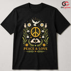 Peace Love Floral Dove T-Shirt Unisex Event Graphic Apparel Inspiring Nature Shirt