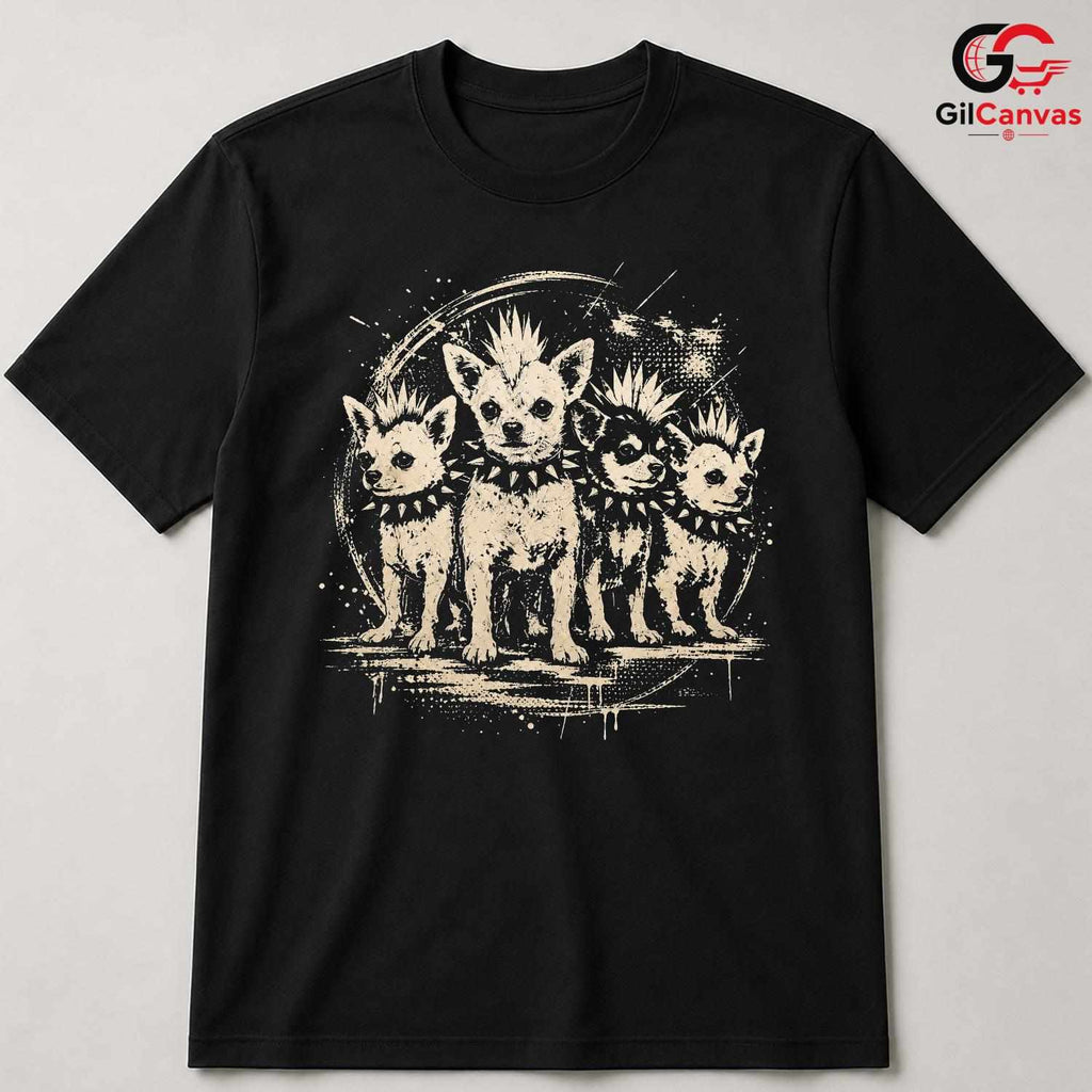 Punk Chihuahua Graphic T-Shirt Cute Animal Pet Lover Unisex Birthday Gift