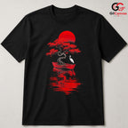 Red Sun Bonsai Tree T-Shirt Asian Art Nature Lover Unisex Graphic Apparel