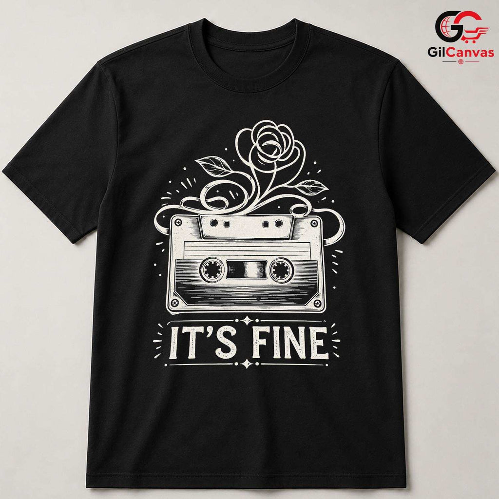 Retro Cassette Music T-Shirt Men Women Casual Vintage Design Fun Gift Apparel