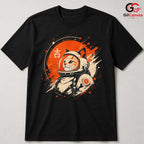 Space Astronaut Cat T-Shirt Unisex Cool Graphic Funny Feline Lover Design Tee