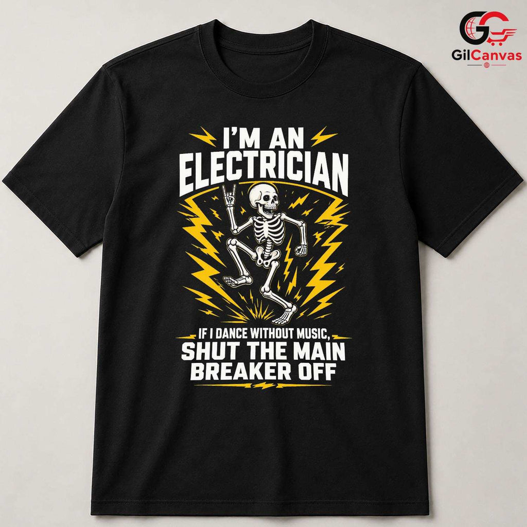Spooky Electrician T-Shirt Unisex Fun Tradesman Gift Custom Graphic Halloween