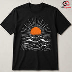 Sunrise Beach Ocean Wave T-Shirt Summer Fun Vacation Unisex Graphic Apparel