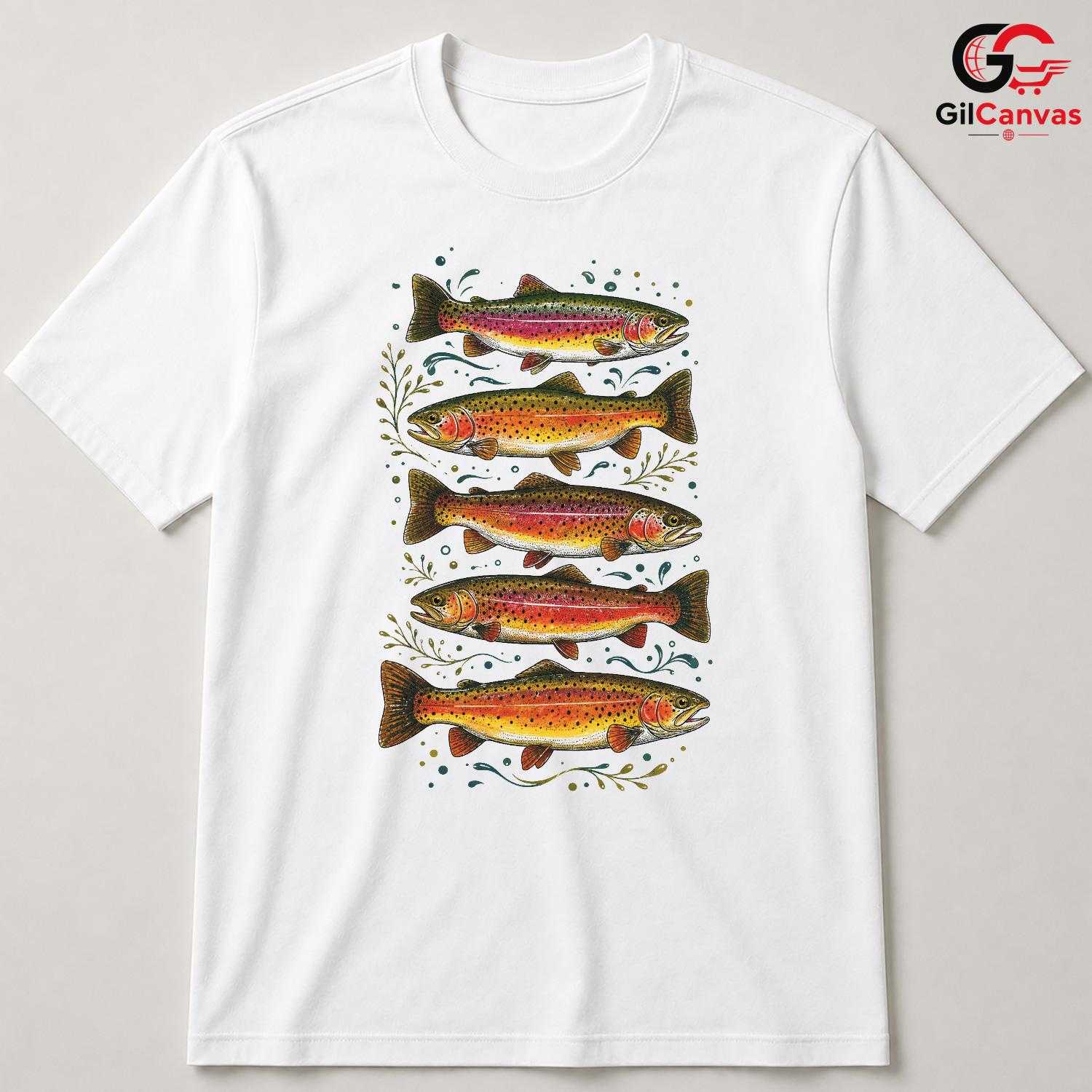 Vintage Eco Friendly Fish T-Shirt Nature Summer Adventure Unisex Apparel