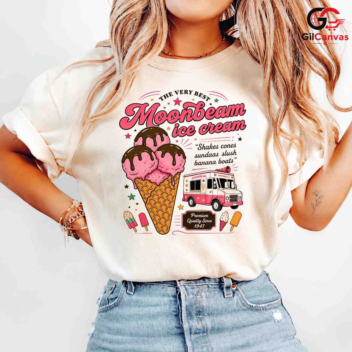 Best Ice Cream Cone T-Shirt Summer Fashion Kids Gift Unisex Graphic Apparel