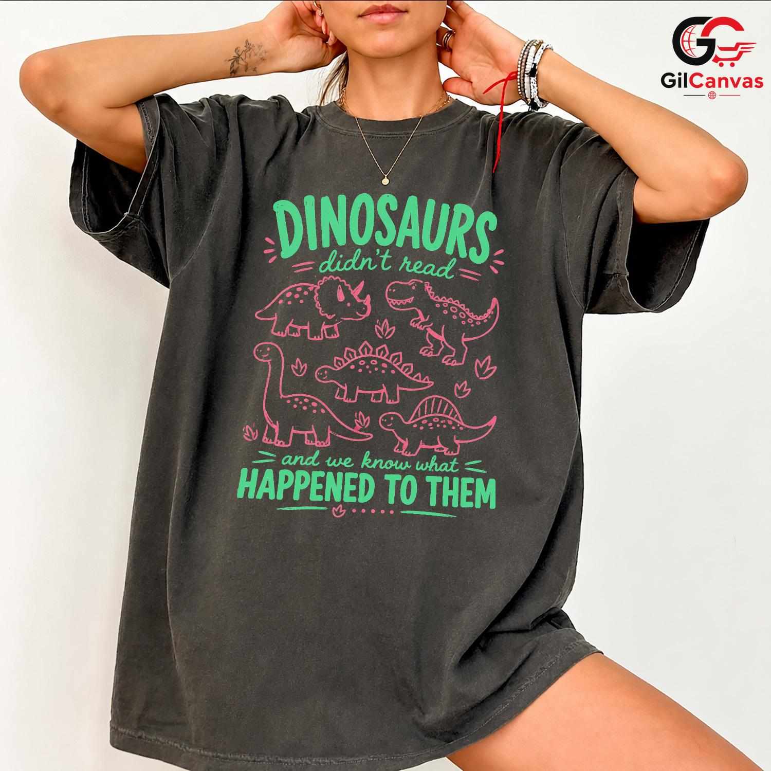 Cute Dinosaur Art Kids T-Shirt Fun Birthday Party Unisex Graphic Apparel