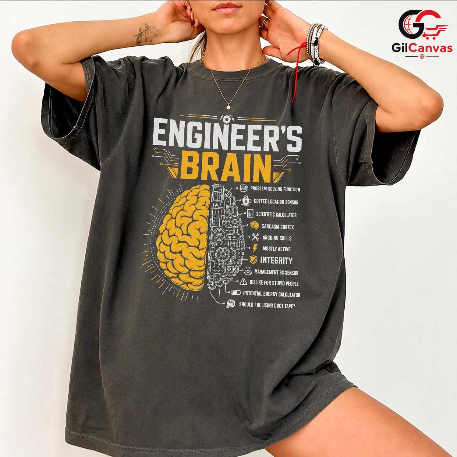 Engineer Brain Science T-Shirt Unisex Gift For Engineering Lovers Graphic Shirt