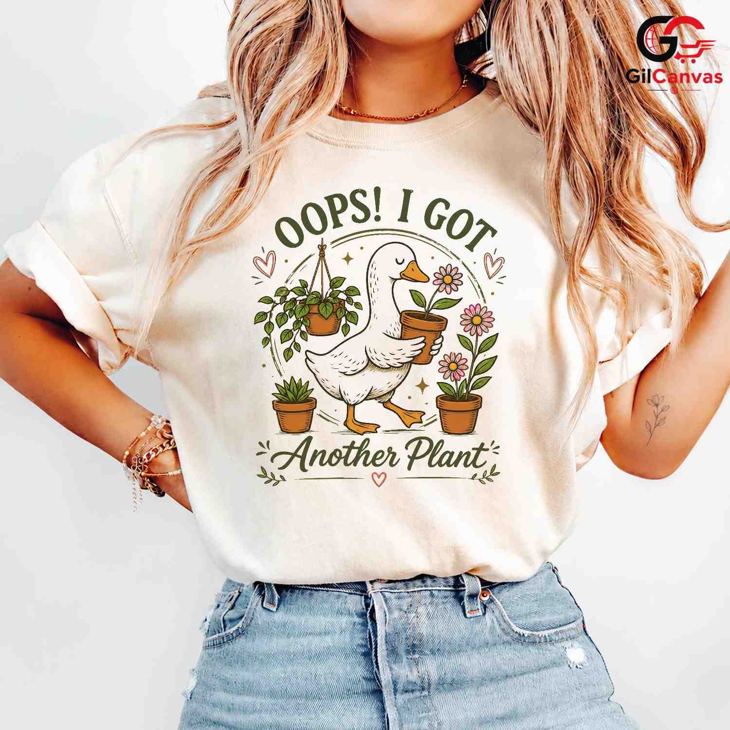 Got Another Plant Duck T-Shirt Unisex Funny Gardener Gift Fun Casual Graphic Tee