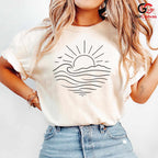 Summer Surf Sunset Tee Shirt Beach Lover Outdoor Activity Unisex Apparel