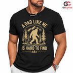 Bigfoot Fathers Day T-Shirt Unisex Outdoor Adventure Lover Forest Graphic Shirt