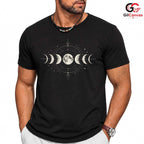Celestial Moon Phases T-Shirt Astronomy Lover Night Sky Unisex Graphic Tee
