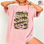 Colorful Fish Outdoor T-Shirt Unisex Fishing Activity Perfect Angler Graphic Apparel