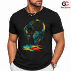 Colorful Music T-Shirt Unisex Teen Music Lover Fan Casual Graphic Apparel Shirt