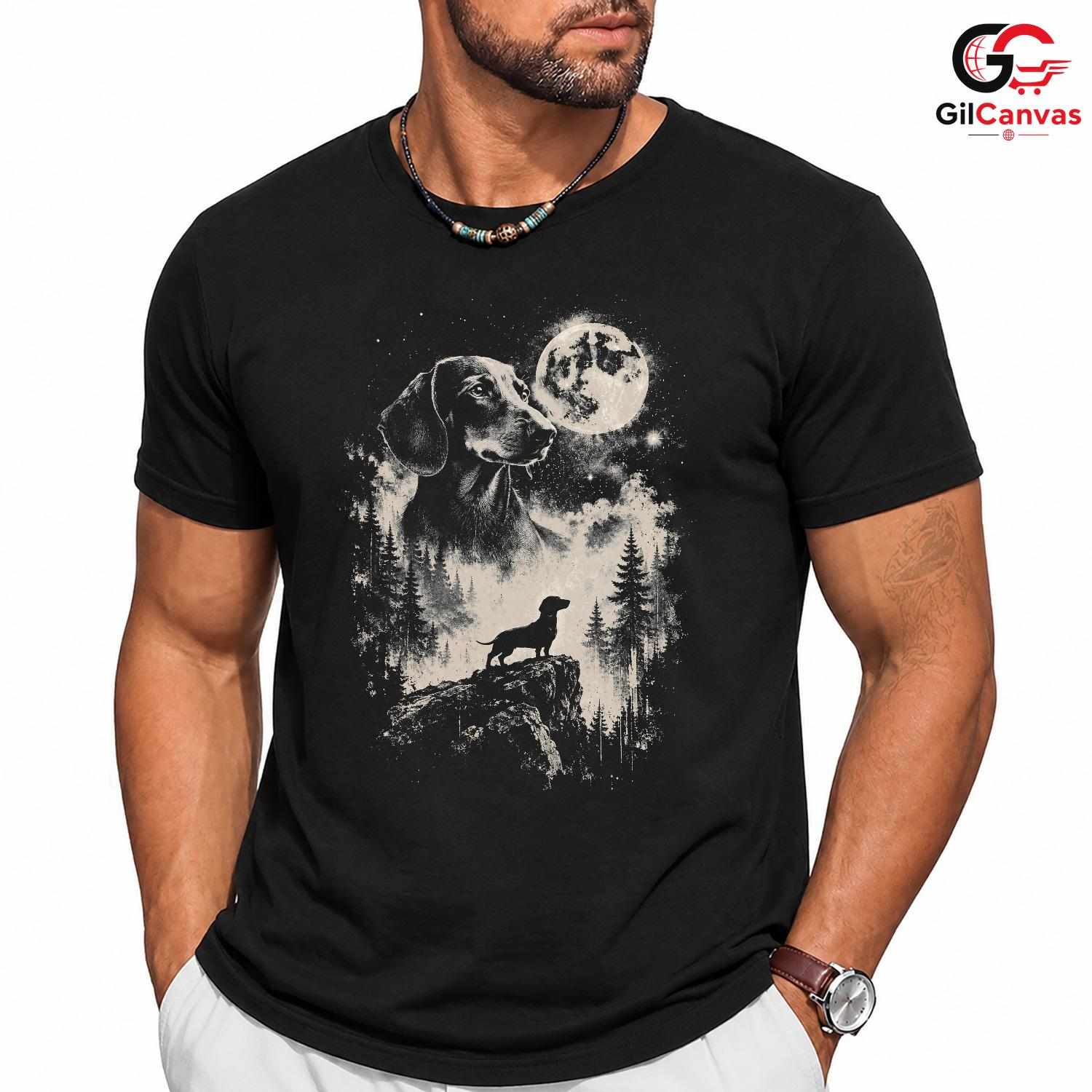 Dachshund Dog Lover Gift T-Shirt Night Out Unique Pet Unisex Graphic Apparel