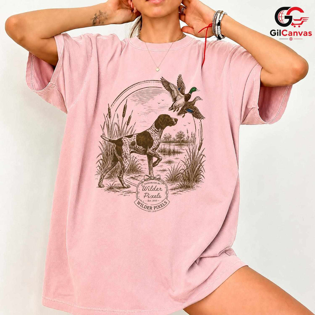 Dog Hunting Season T-Shirt Unisex Pet Lover Illustration Casual Graphic Apparel