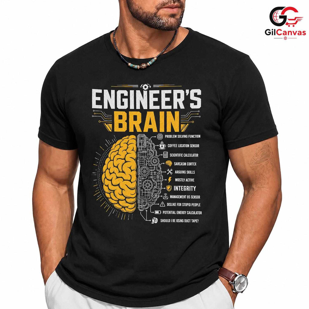 Engineer Brain Science T-Shirt Unisex Gift For Engineering Lovers Graphic Shirt