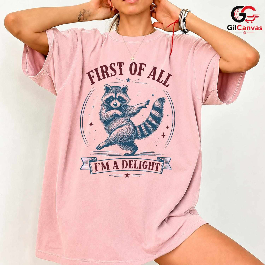Funny Dancing Raccoon T-Shirt Unisex Animal Lover Seasonal Cute Graphic Gift Tee
