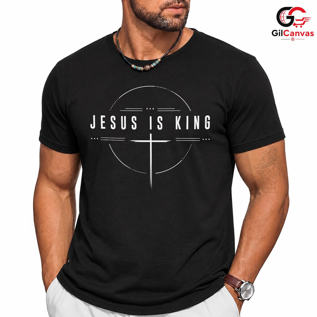 Jesus King Christian Faith Tee Unisex Everyday Spiritual Style Religious T-Shirt