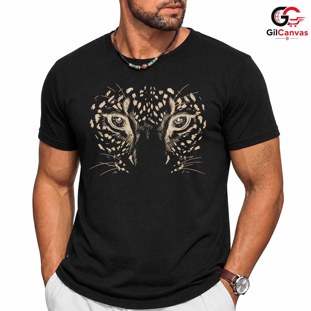 Leopard Eye Wild Cat Tee Shirt Animal Lover Unisex Graphic Fashion Apparel