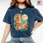 Chihuahua Howling Moon T-Shirt Unisex Unique Dog Lover Gift Perfect Graphic Shirt