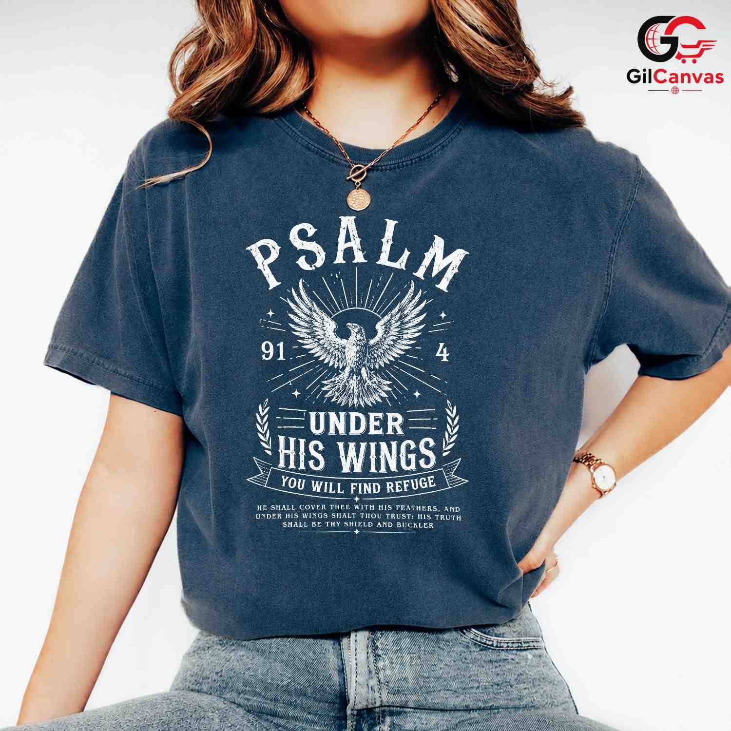 Christian Psalm Eagle T-Shirt Faith Based Religious Unisex Custom Apparel