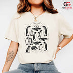 Cute Winter Penguin T-Shirt Men Women Animal Lover Cozy Ice Graphic Apparel Shirt