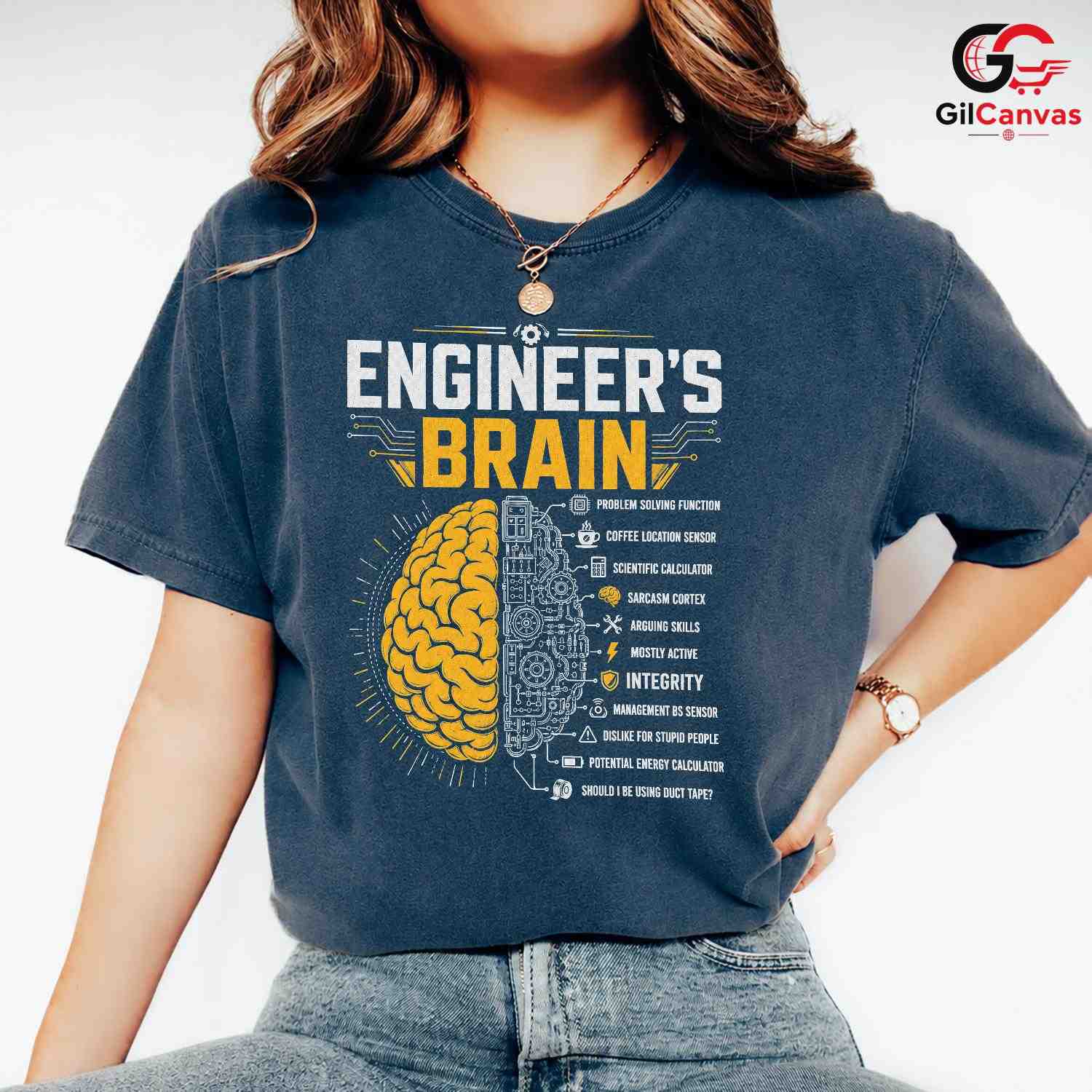Engineer Brain Science T-Shirt Unisex Gift For Engineering Lovers Graphic Shirt