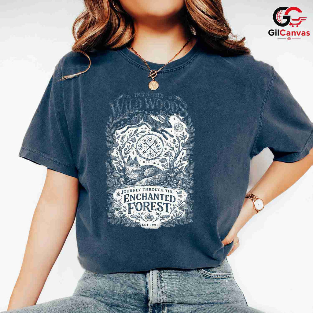 Forest Animal T-Shirt Men Women Outdoor Enthusiast Nature Graphic Apparel Tee