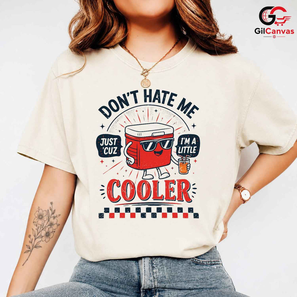 Funny Cooler Character T-Shirt Summer Event Humor Graphic Unisex Tee Gift