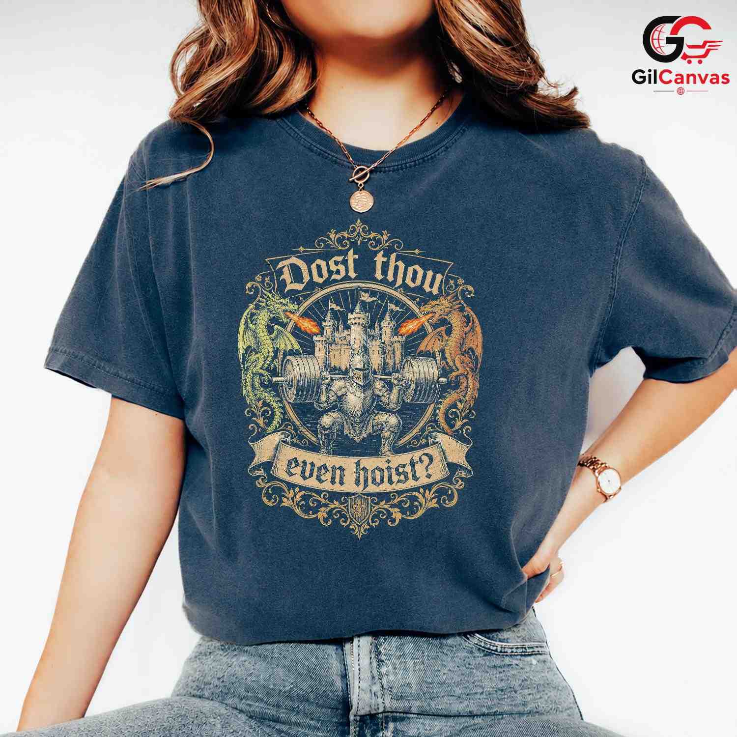 Hoist Gym Fitness T-Shirt Men Women Knight Weightlifting Fun Gift Graphic Tee