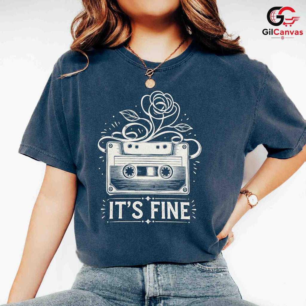 Retro Cassette Music T-Shirt Men Women Casual Vintage Design Fun Gift Apparel