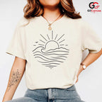 Summer Surf Sunset Tee Shirt Beach Lover Outdoor Activity Unisex Apparel