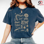 Vintage Insect Art Tee Shirt Butterfly Beetle Nature Lover Unisex Apparel