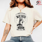 Weird Raccoon Coffee T-Shirt Unisex Funny Gift For Friends Family Graphic Tee