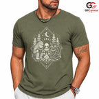 Alien Sasquatch Owl T-Shirt Unisex Cosplay Adventure Reading Stars Graphic Apparel